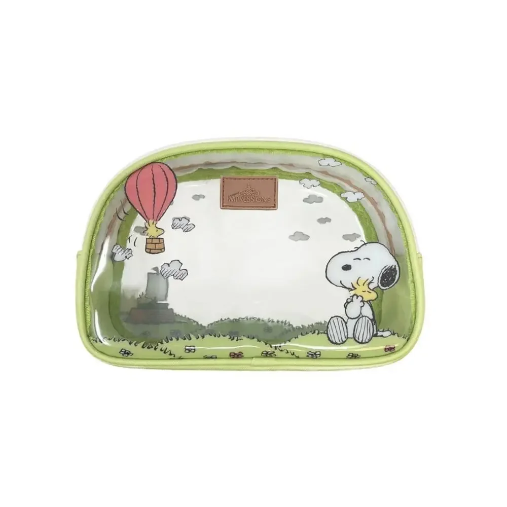 NWT Snoopy Peanuts (3) Piece Make-Up Cosmetics Bag Travel Set by Impressions